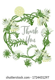 Tarjeta botánica con leones y flores de cerezo. Concepto de adorno de primavera. Afiche floral, invitación. Diseño de vectores tarjeta de bienvenida decorativa o fondo de diseño de invitación. Diseño romántico.