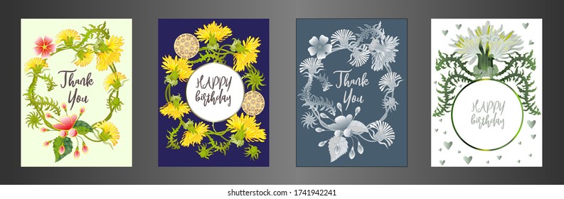 Tarjeta botánica con leones y flores de cerezo. Concepto de adorno de primavera. Afiche floral, invitación. Diseño de vectores tarjeta de bienvenida decorativa o fondo de diseño de invitación. Diseño romántico.