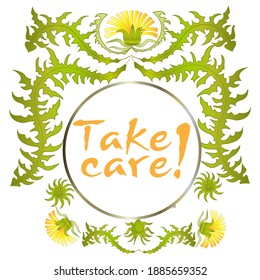 Tarjeta botánica con leones y flores de cerezo. Concepto de adorno de primavera. Afiche floral, invitación. Diseño de vectores tarjeta de bienvenida decorativa o fondo de diseño de invitación. Diseño romántico.