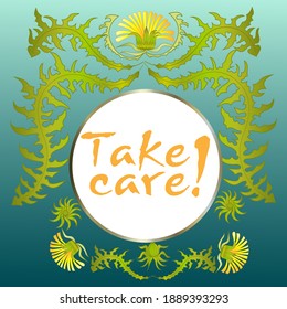 Tarjeta botánica con leones y flores de cerezo. Concepto de adorno de primavera. Afiche floral, invitación. Diseño de vectores tarjeta de bienvenida decorativa o fondo de diseño de invitación. Diseño romántico.