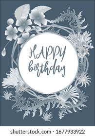 Botanic card with dandelions. Spring ornament concept. Floral poster, invite. Vector layout decorative greeting card or invitation design background. Romantic design.