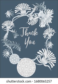 Botanic card with dandelions. Spring ornament concept. Floral poster, invite. Vector layout decorative greeting card or invitation design background. Romantic design.