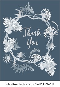 Tarjeta botánica con diente de león. Concepto de adorno de primavera. Afiche floral, invitar. Diseño de vectores tarjeta decorativa de bienvenida o fondo de diseño de invitación. Diseño romántico.