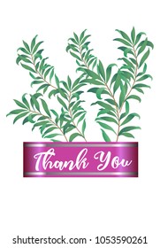 Botanic card with fern frond herbs, leaves. Spring ornament concept. Floral poster, invite. Vector layout decorative greeting card or invitation design background. Hand drawn illustration
