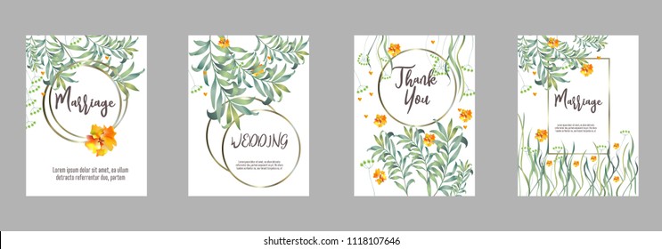 Botanic card with monstera leaf, flowers. Spring ornament concept. Floral poster, invite. Vector layout decorative greeting card or invitation design background. Hand drawn illustration