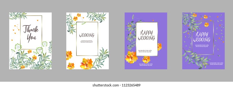 Botanic card with monstera leaf, flowers. Spring ornament concept. Floral poster, invite. Vector layout decorative greeting card or invitation design background. Hand drawn illustration