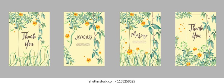 Botanic card with monstera leaf, flowers. Spring ornament concept. Floral poster, invite. Vector layout decorative greeting card or invitation design background. Hand drawn illustration