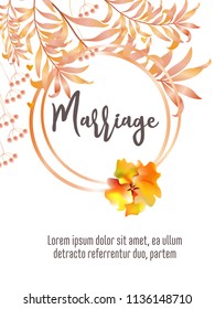 Botanic card with monstera leaf, flowers. Spring ornament concept. Floral poster, invite. Vector layout decorative greeting card or invitation design background. Hand drawn illustration