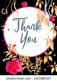 Botanic card with monstera leaf, flowers. Spring ornament concept. Floral poster, invite. Vector layout decorative greeting card or invitation design background. Hand drawn illustration