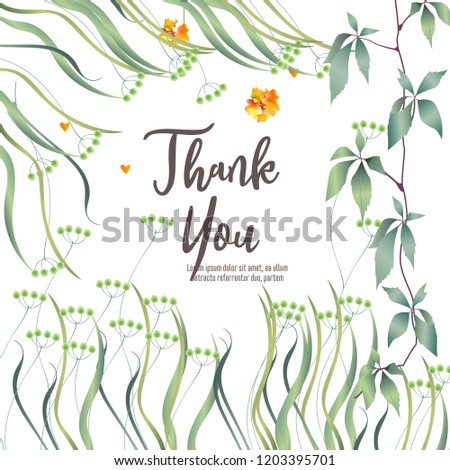 Botanic card with monstera leaf, flowers. Spring ornament concept. Floral poster, invite. Vector layout decorative greeting card or invitation design background. Hand drawn illustration