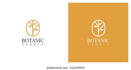 Botanic garden logo template design