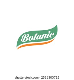 Botanic Natural Food Typography Logo Template