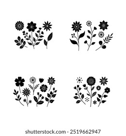 Botanische Sammlung Silhouette Vektor 