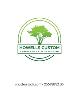 Botanic tree logo mark design. Vector illustration.