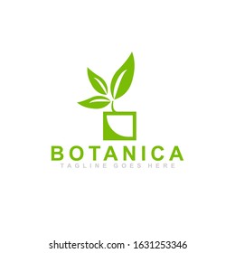 Botanica Logo Modern Design Leaf Vector Stock Vector (Royalty Free ...