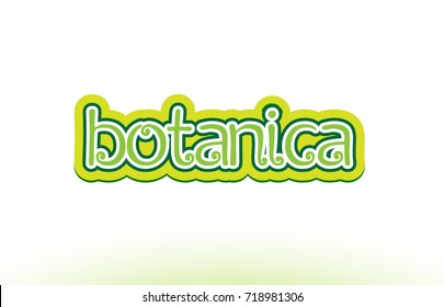 botanica word or text logo badge on a white background
