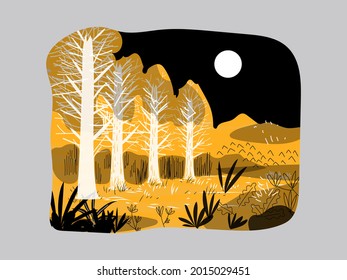 Botanical abstract background drawing,sketch.line art vector illustration. Luxury flora design for prints,card,banner,template,art.