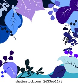 Botanical abstract frame art template