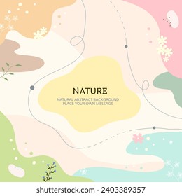 Botanical Abstract minimal  backdrop illustration