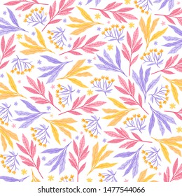Botanical abstract  pattern. Vector design for paper, cover, fabric, interior decor and other users.
