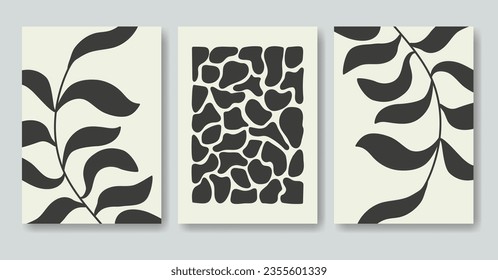 Botanical aesthetic minimalist printable wall art set