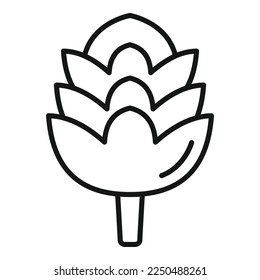 Botanical artichoke icon outline vector. Food plant. Salad french