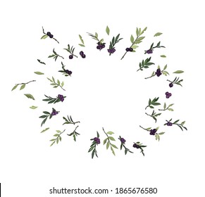 fondo botánico con arándanos