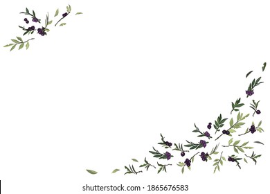 a botanical background with blueberries