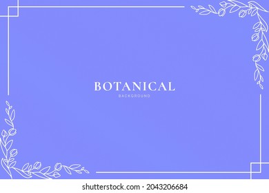 botanical background with floral frame for wedding