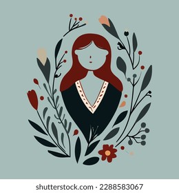 botanical beautiful flowers vector illustration. floral pattern