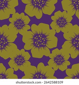 Botanical Beauty: Seamless Pattern of Exotic and Colorful Flowers