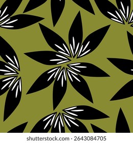 Botanical Beauty: Seamless Pattern of Exotic and Colorful Flowers