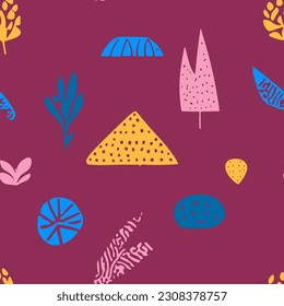 Botanical Bliss Scandinavian Plant Doodle Pattern . style minimalist style and botanical motifs. Perfect for stationery, textiles, home decor, wallpaper, pillow