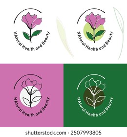 botanical boho vector logos for natural  health  beauty related company