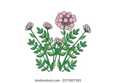 Botanical bouquet of Hydrangea isolated on white background. Plant and flowers in pastel green colors vector illustration. Graphic design for Print Brand Wedding invitation Greeting Card Product Book 
