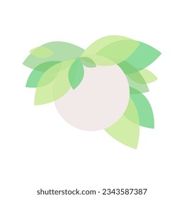 Diseño de elementos de folletos botánicos. Borde floral con círculo. Ilustración vectorial con espacio de copia vacío para texto. Formas editables para la decoración de afiches. Marco creativo y personalizable