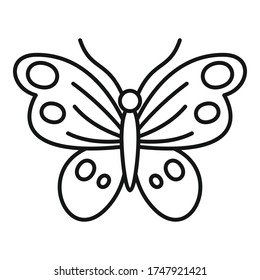 Botanical butterfly icon. Outline botanical butterfly vector icon for web design isolated on white background