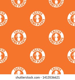 Botanical cactus pattern vector orange for any web design best