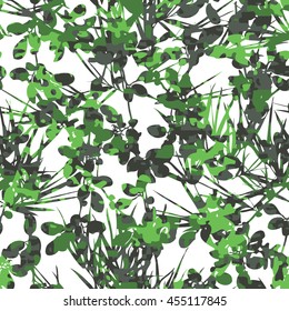 Botanical camouflage pattern seamless background tile