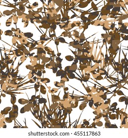 Botanical camouflage pattern seamless background tile