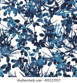 Botanical camouflage pattern seamless background tile
