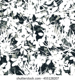 Botanical camouflage pattern seamless background tile