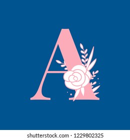 Botanischer Großbuchstabe A Vektor