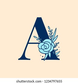 Botanischer Großbuchstabe A Vektor
