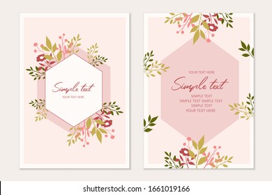 botanical card template. Invitation cards