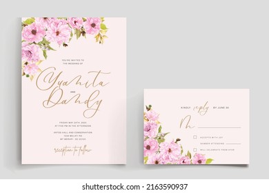 botanical cherry blossom card design