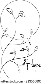 Botanical Christian Tattoo Design or use as poster, card, flyer or T Shirt