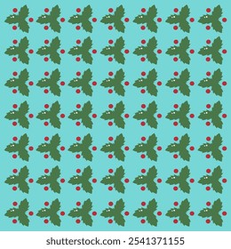 Botanical Christmas Design Pattern Texture