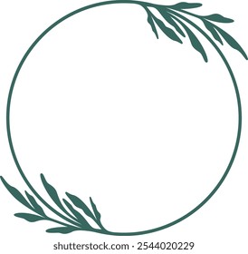 Botanical Circle Border | Elegant Organic Frame