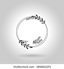 botanischer Kreis-Vektorschmuck gut für Hochzeitseinladung
